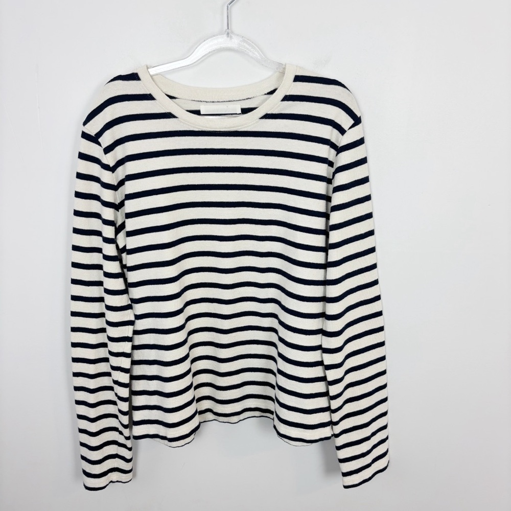 Wyeth Carmen Striped Slubbed Knit Long Sleeve Top Size Medium